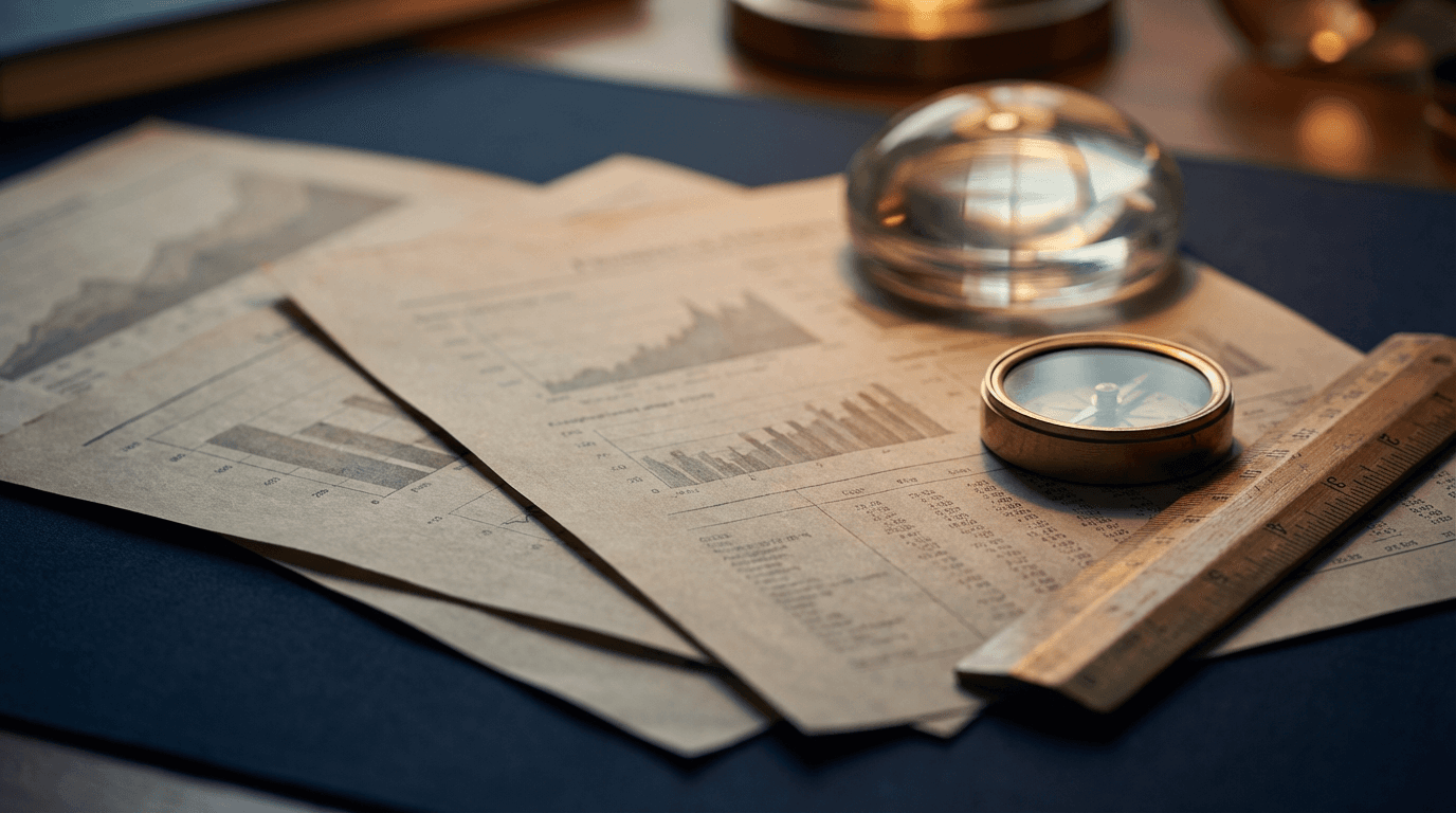 Billing statement on a wooden desk with a pen and warm desk lamp lighting